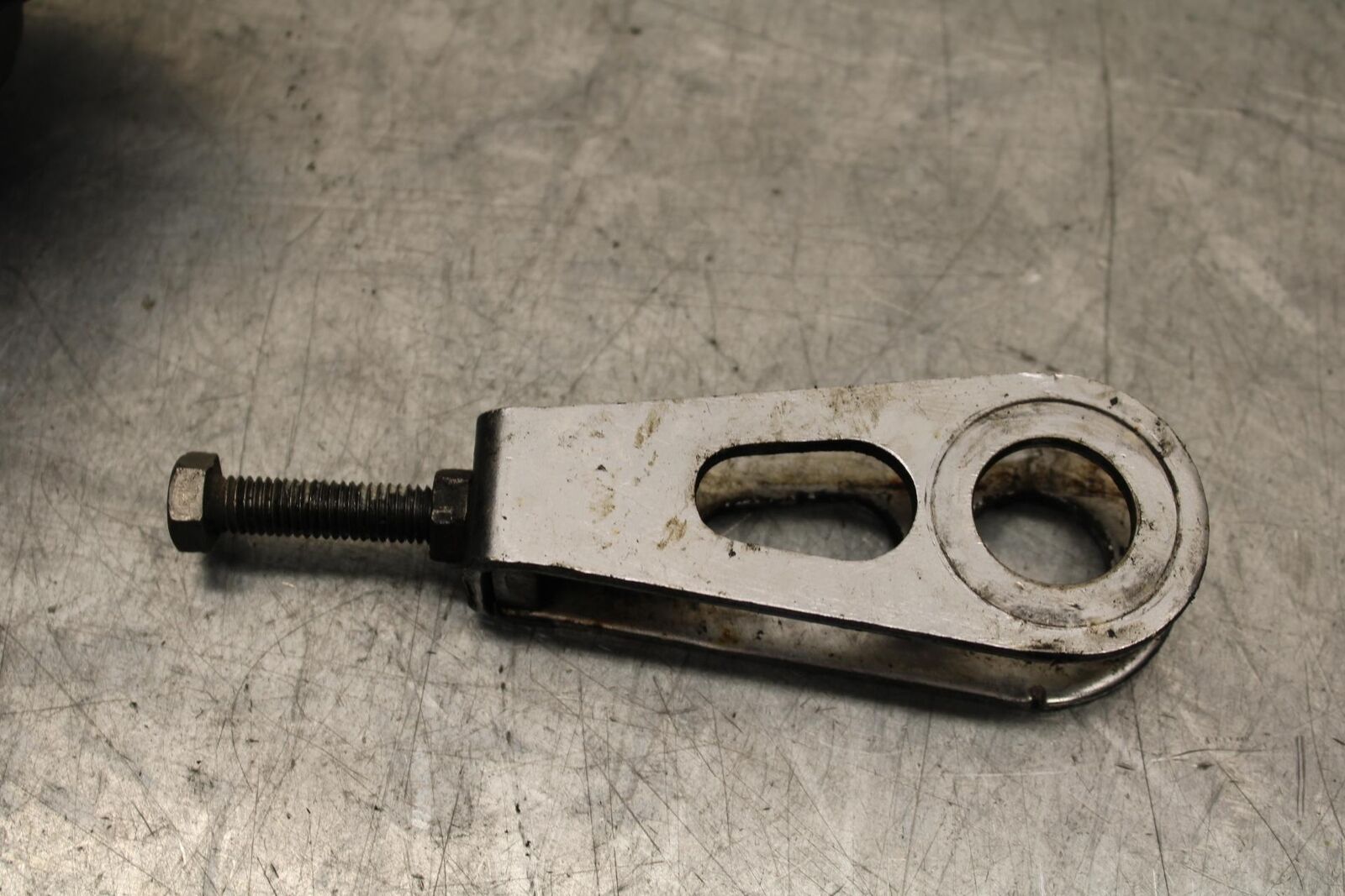 1977 Honda CB550K --- SWINGARM CHAIN TENSIONER ADJUSTMENT BRACKETS  BB592