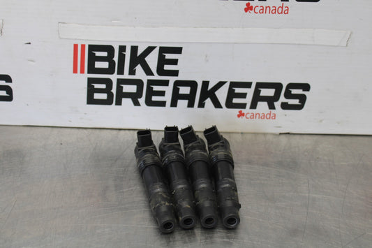 08 KAWASAKI NINJA ZX10R IGNITION COILS COIL SPARK PLUG CAPS BB902