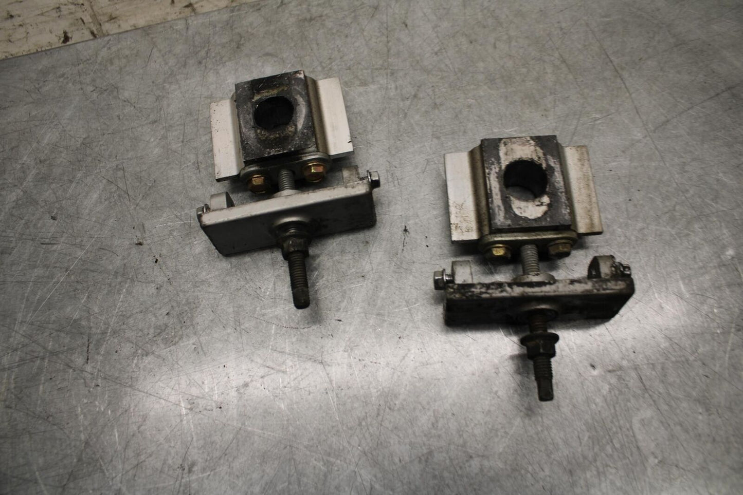 2001 Kawasaki Ninja ZX600E SWINGARM CHAIN TENSIONER ADJUSTMENT BRACKETS  BB547