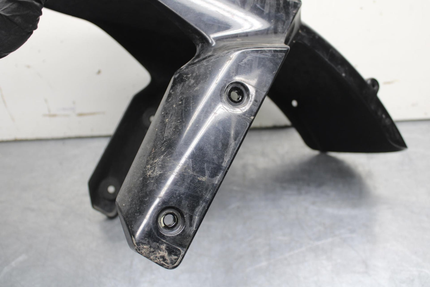 09-12 KAWASAKI NINJA ZX6R ZX600R FRONT WHEEL FENDER FAIRING 35004-0118-17K BB617