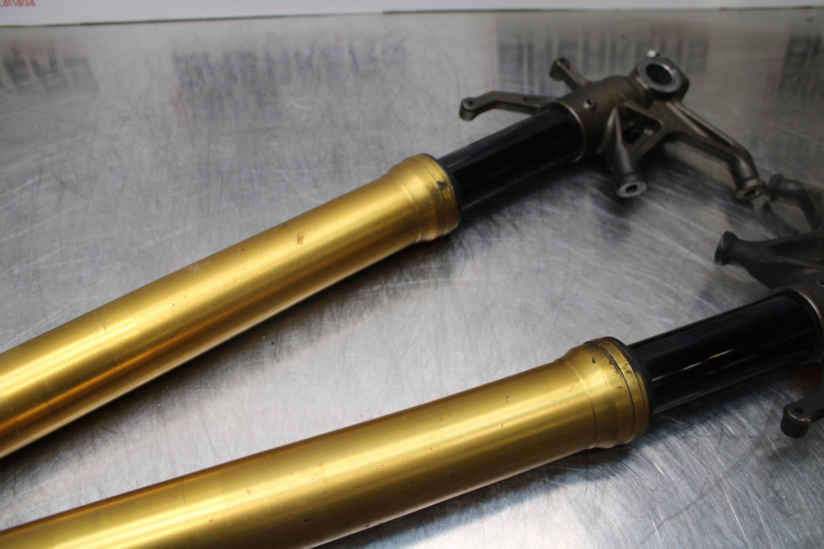 04-05 KAWASAKI NINJA ZX10R FRONT FORKS SHOCK SUSPENSION SET PAIR BB163