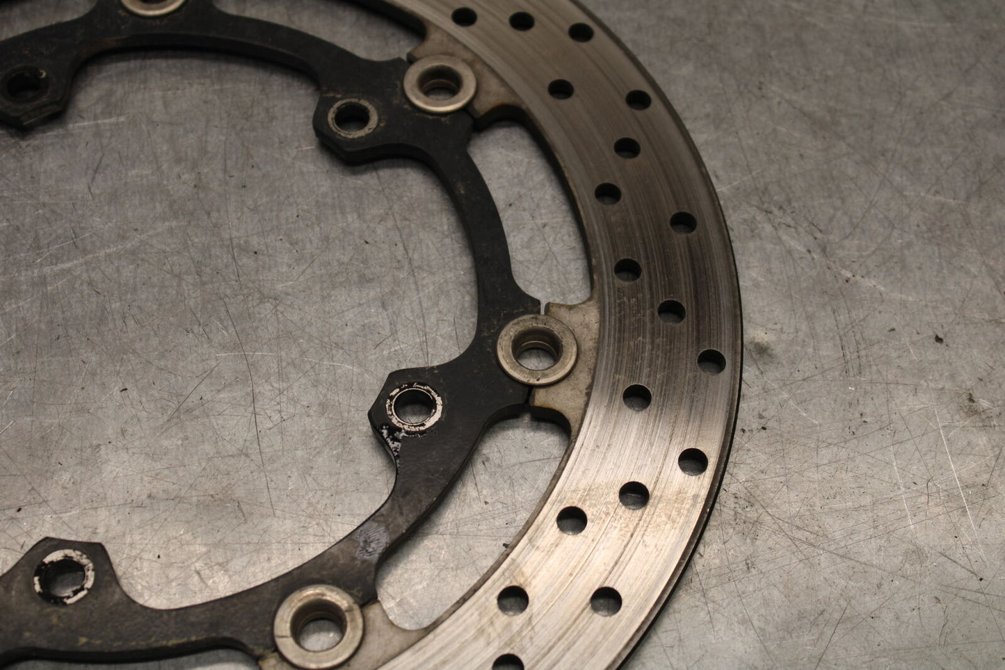 08-09 YAMAHA YZF R6S FRONT LEFT RIGHT BRAKE ROTORS DISCS 5SL-2581T-00-00  BB690