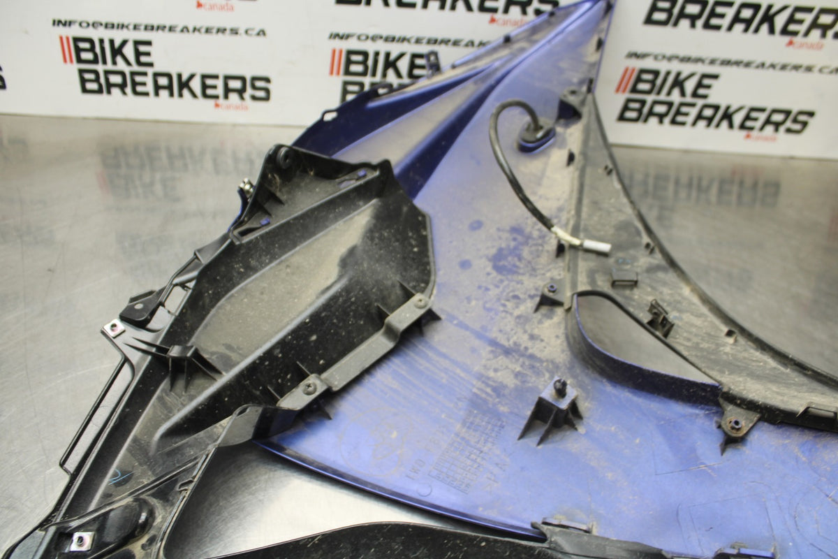 17-18 YAMAHA YZF R3 LEFT LOWER MID UPPER SIDE FAIRING COWL BB788