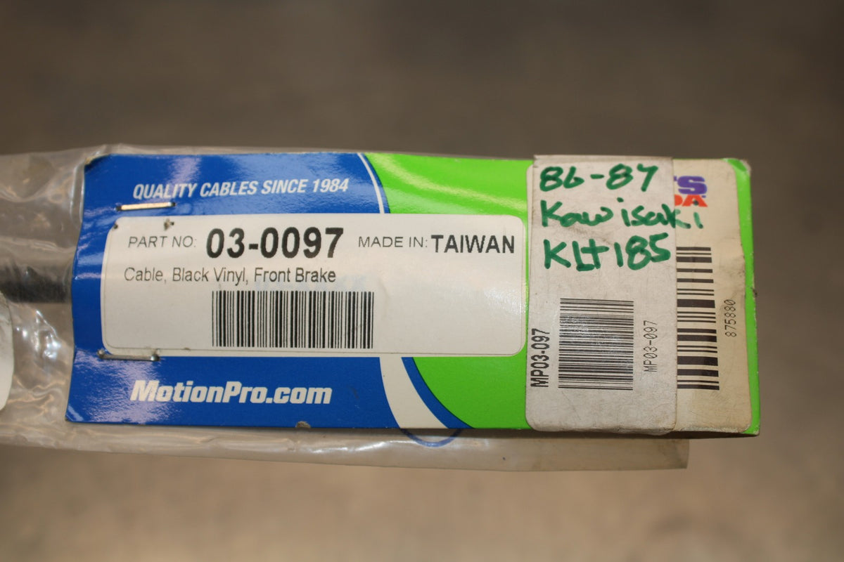 86-88 KAWASAKI KLT185 FRONT BRAKE CABLE LINE BB876
