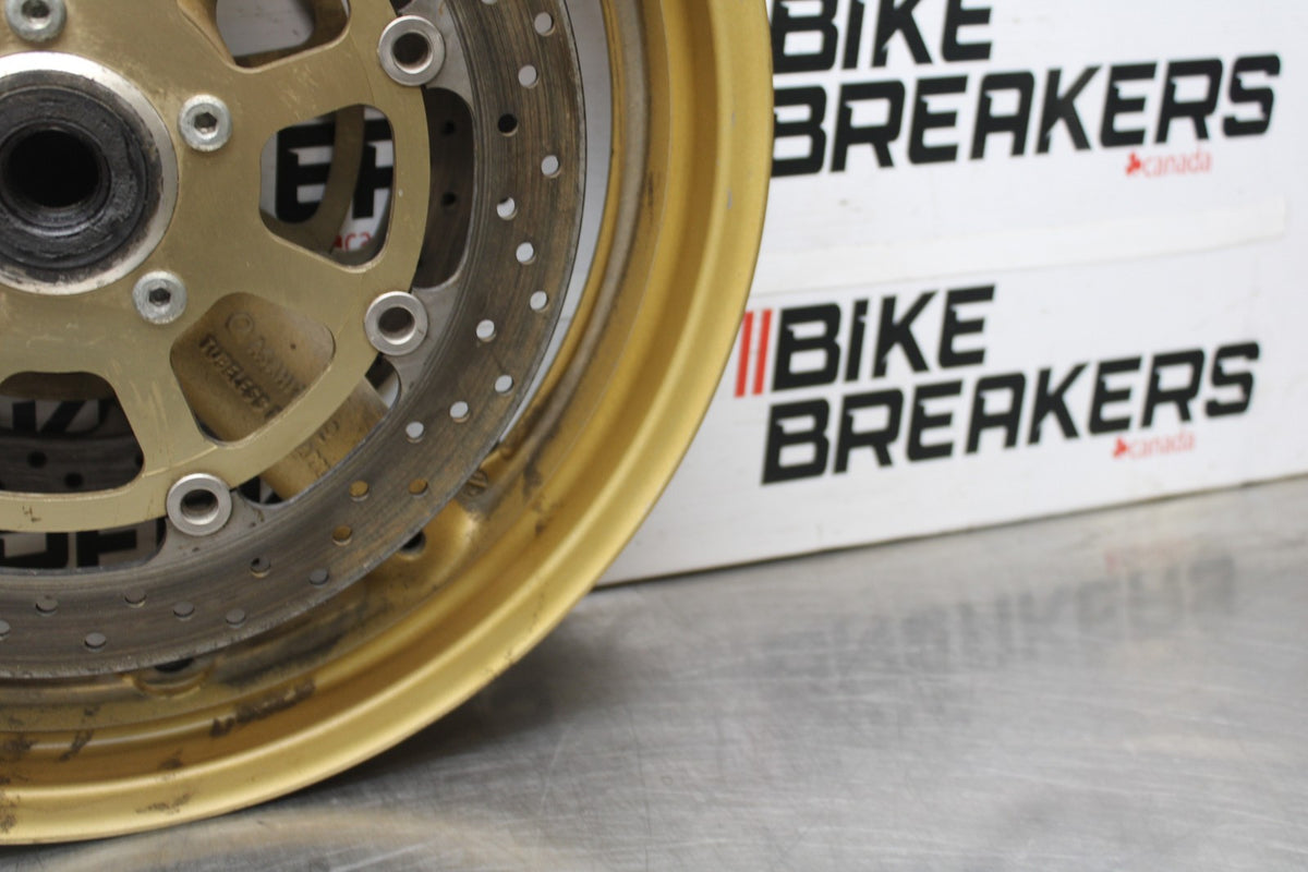 97-00 SUZUKI GSXR600 SRAD FRONT WHEEL FRONT RIM & ROTORS BB921