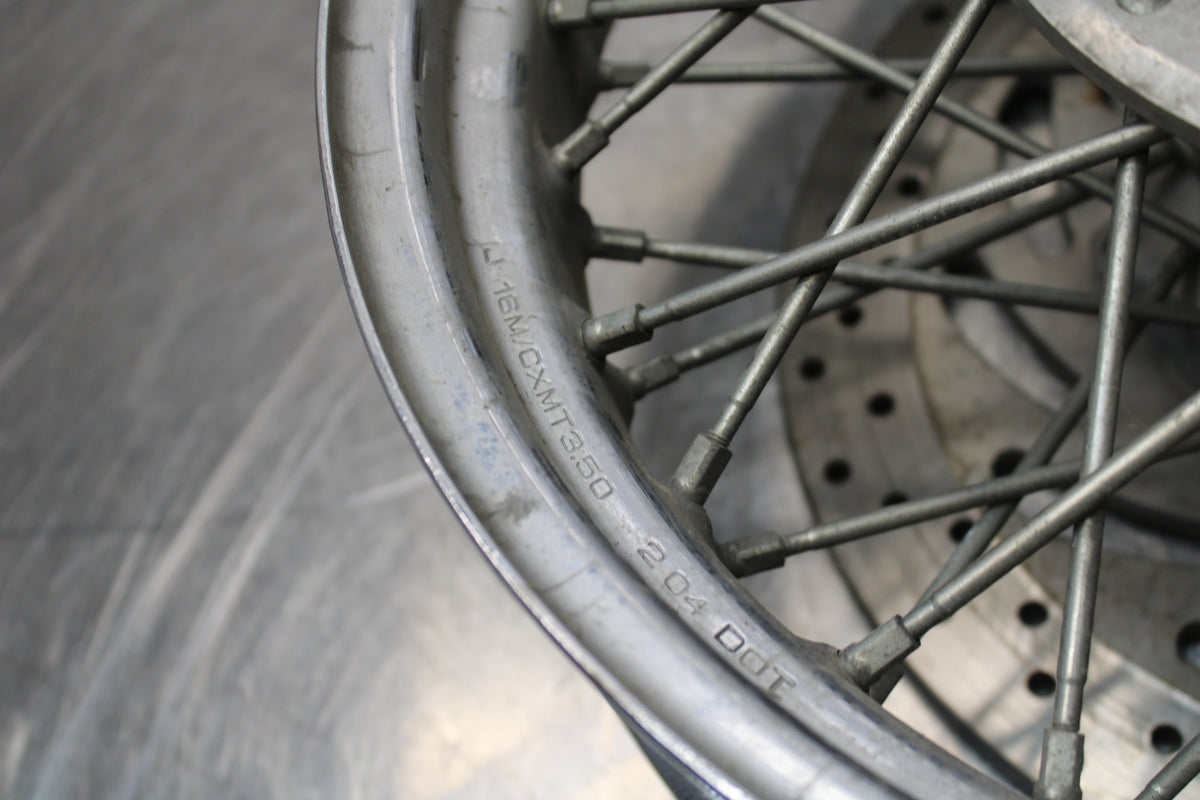 04 YAMAHA ROAD STAR XV1700A REAR WHEEL BACK RIM & ROTOR BB155