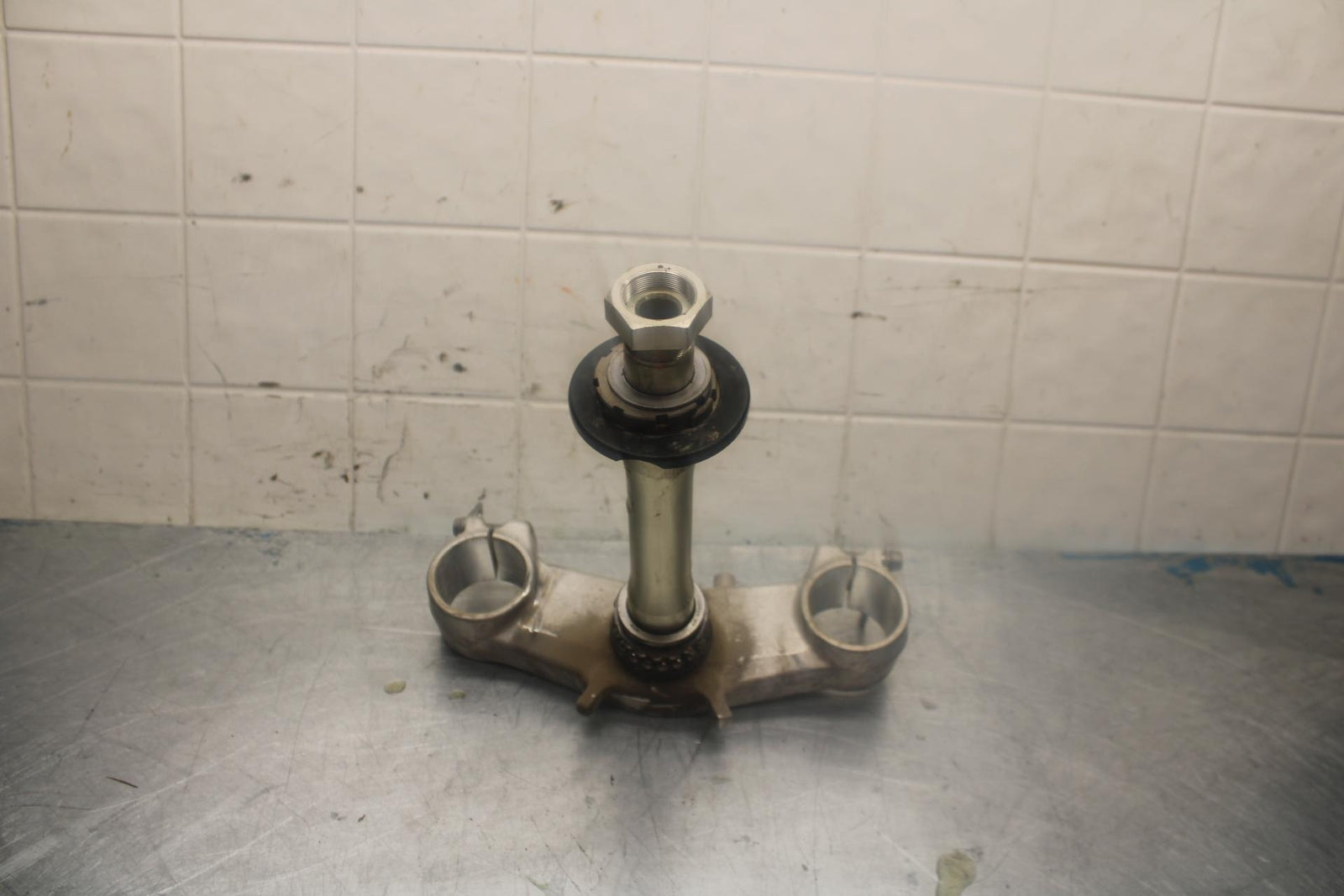 07-08 KAWASAKI NINJA ZX6R FRONT FORKS CLAMP LOWER TRIPLE TREE STEM BB456