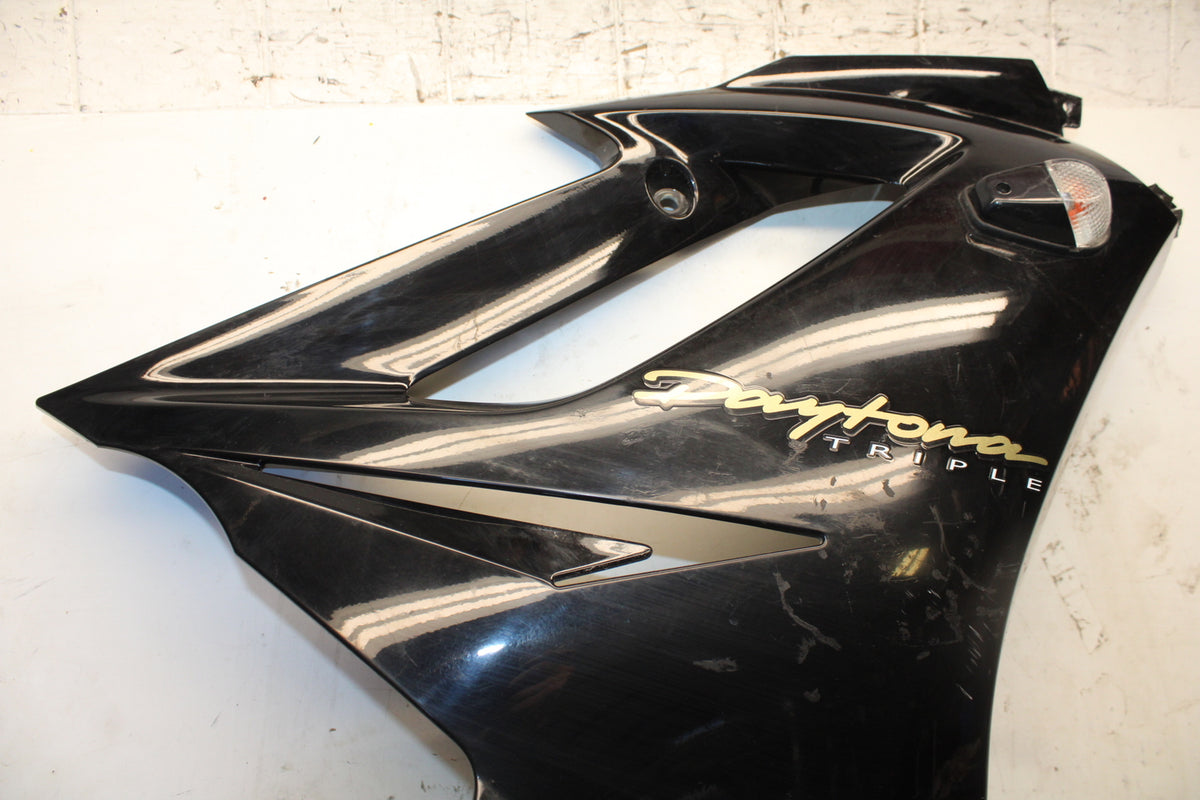 07-08 TRIUMPH DAYTONA 675 RIGHT LOWER MID UPPER SIDE FAIRING COWL  BB685