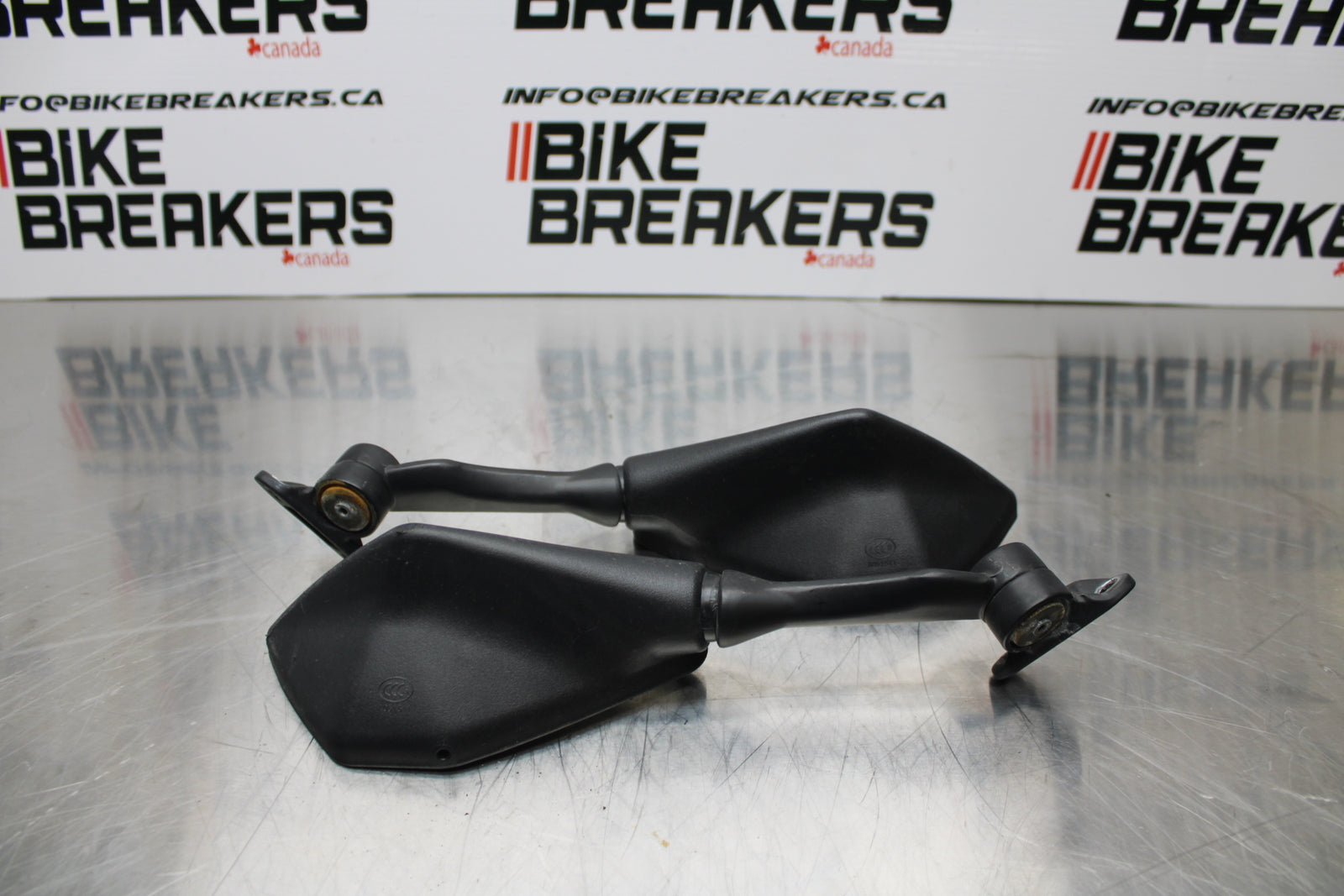 13-17 KAWASAKI NINJA ZX6R ZX636 ABS REAR VIEW MIRROR SET PAIR MIRRORS BB143