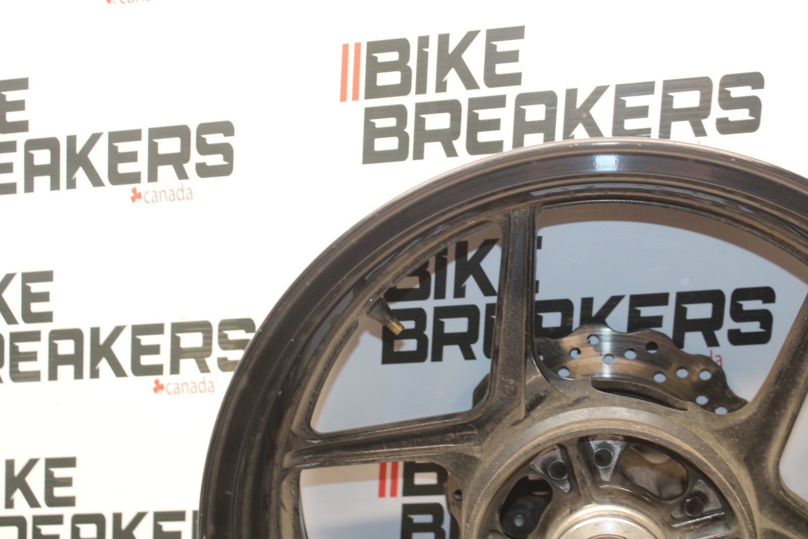 08 KAWASAKI NINJA ZX10R REAR WHEEL BACK RIM & ROTOR BB201