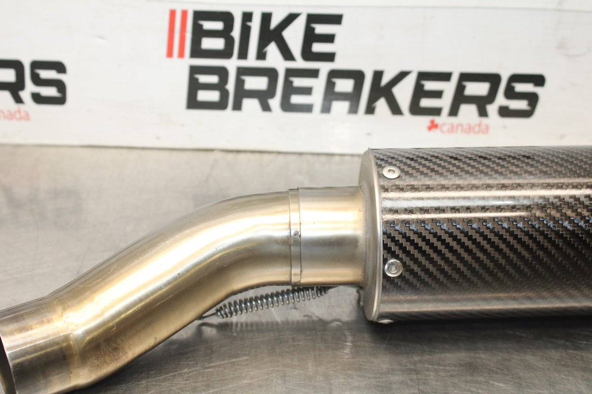 13-18 KAWASAKI NINJA ZX6R MGP CARBON FIBER EXHAUST PIPE MUFFLER SLIP ON BB915