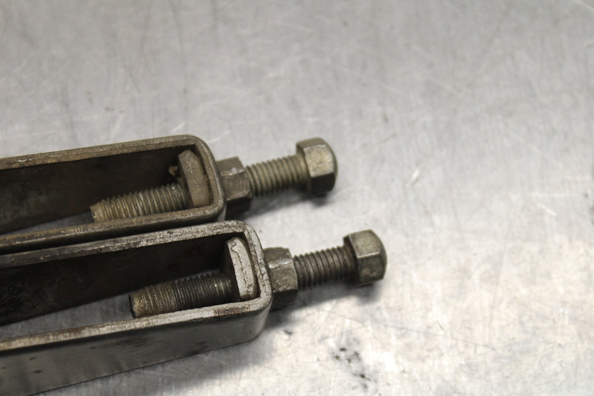 78 SUZUKI GS550E SWINGARM CHAIN TENSIONER ADJUSTMENT BRACKETS  BB133