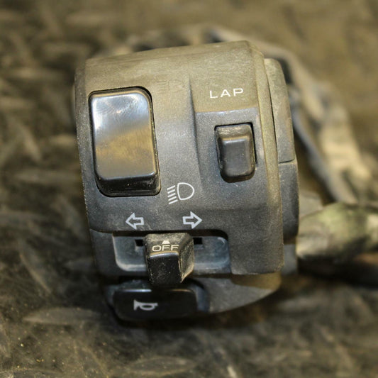 06-07 KAWASAKI NINJA ZX10R LEFT CLIP ON HANDLE HORN SIGNALS SWITCH  BB186