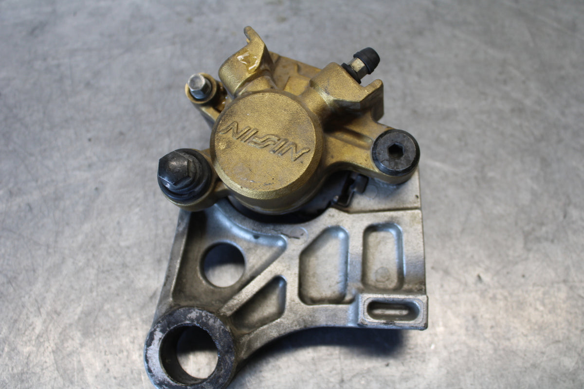 03-04 HONDA CBR600RR REAR BACK BRAKE CALIPER W MOUNT BRACKET 43150-MEE-006 BB661