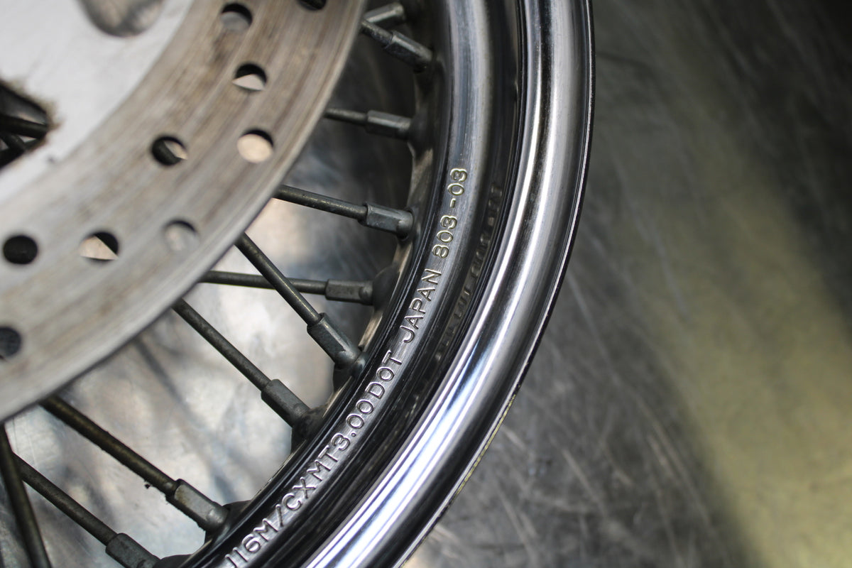 04 SUZUKI INTRUDER 800 FRONT WHEEL FRONT RIM & ROTOR BB758