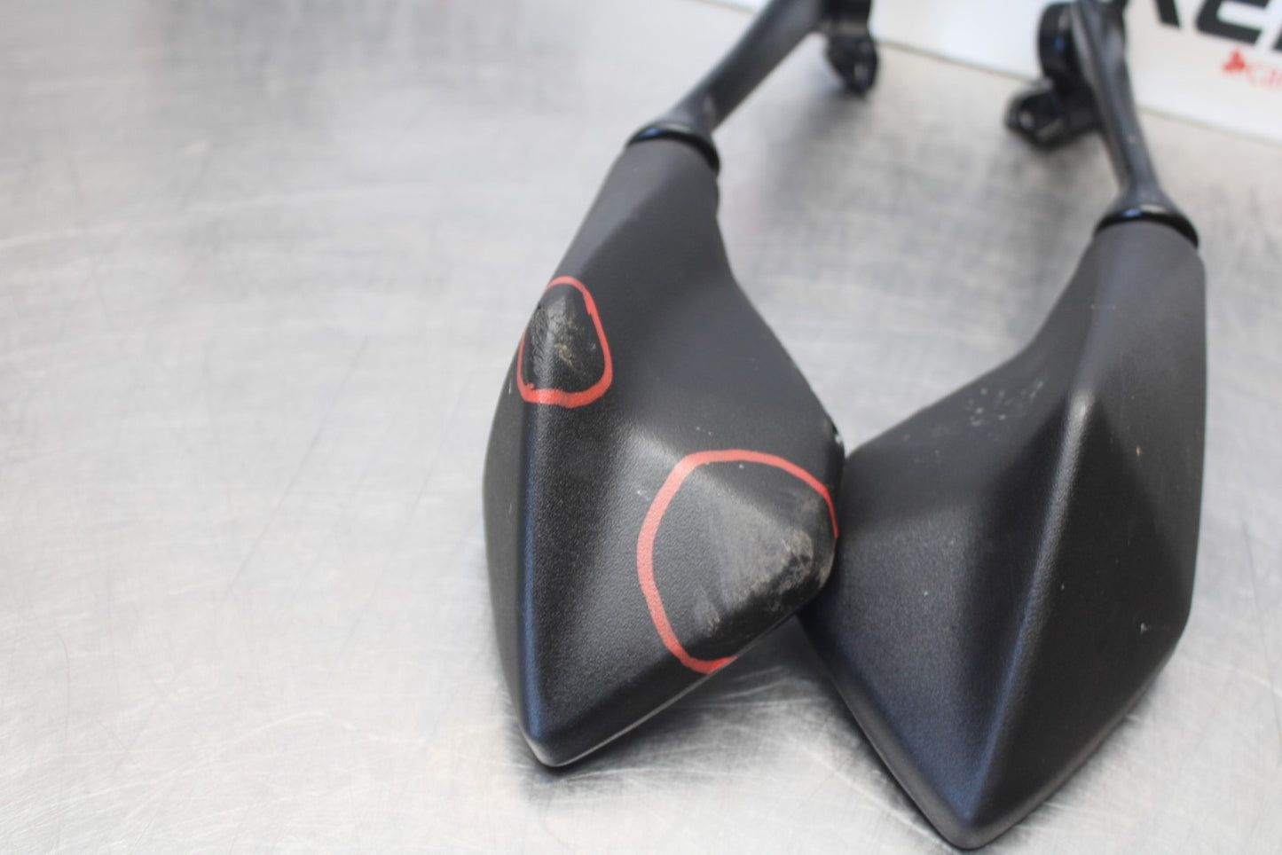 18-23 KAWASAKI NINJA 400 EX400 ABS REAR VIEW MIRROR SET PAIR MIRRORS BB192