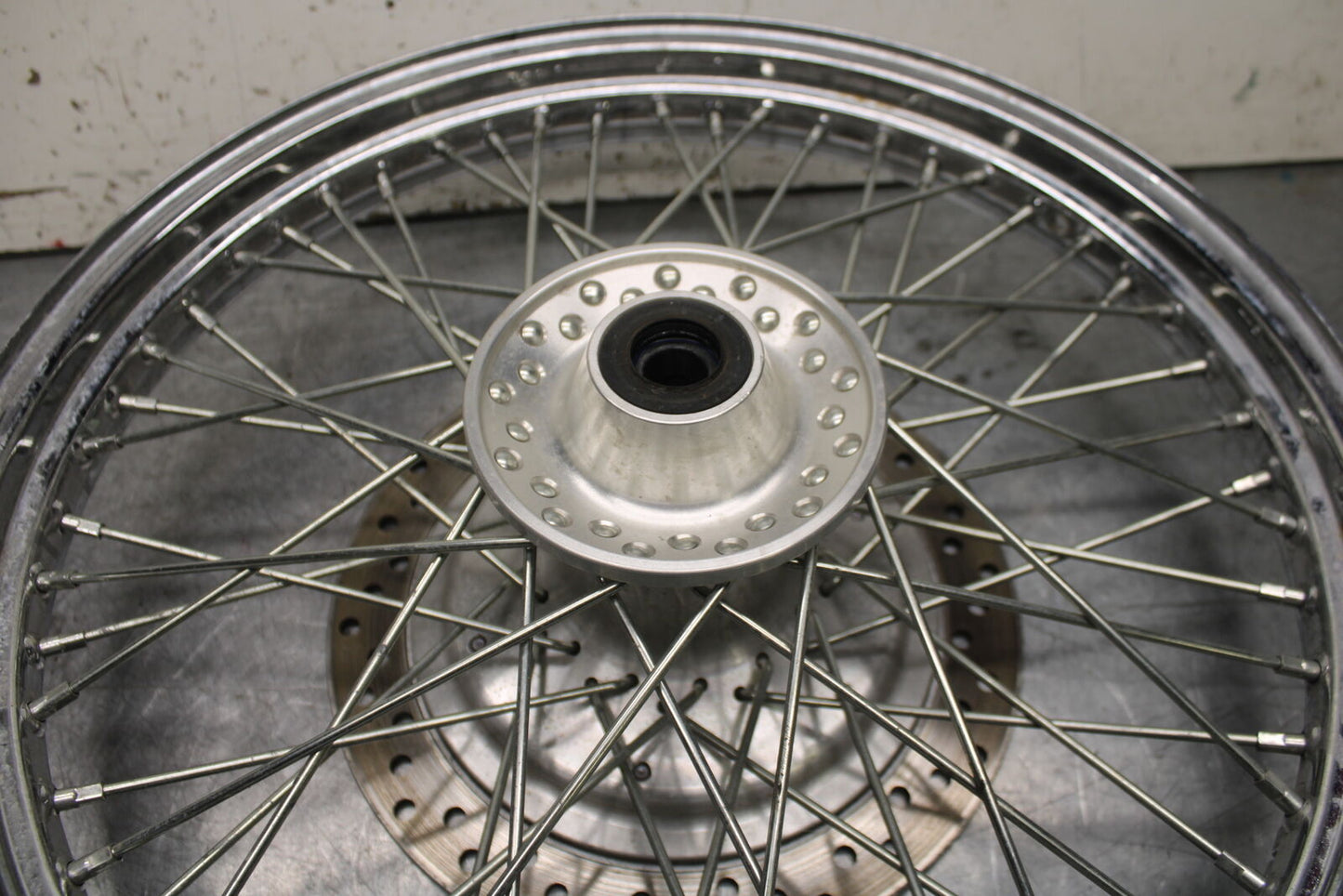 10-13 HONDA SHADOW RS 750 VT750RS FRONT WHEEL AND BRAKE DISC ROTOR BB718