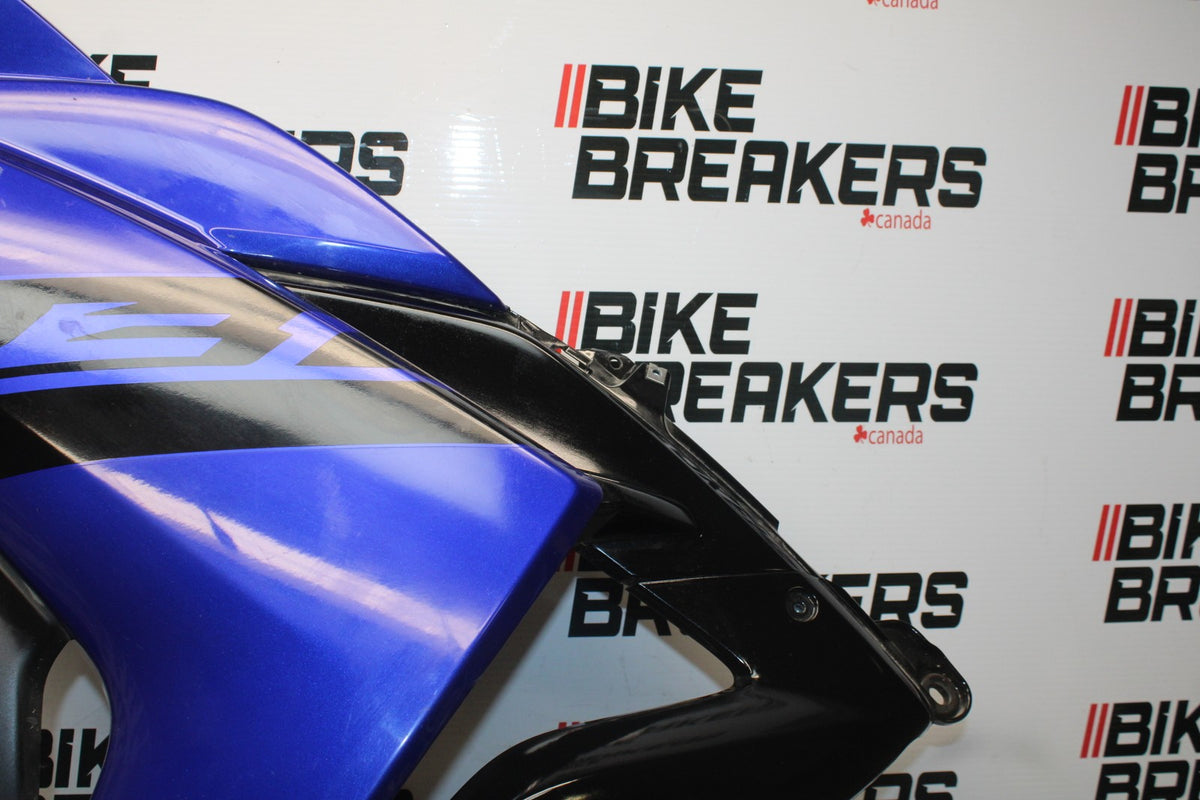 17-18 YAMAHA YZF R3 LEFT LOWER MID UPPER SIDE FAIRING COWL BB788