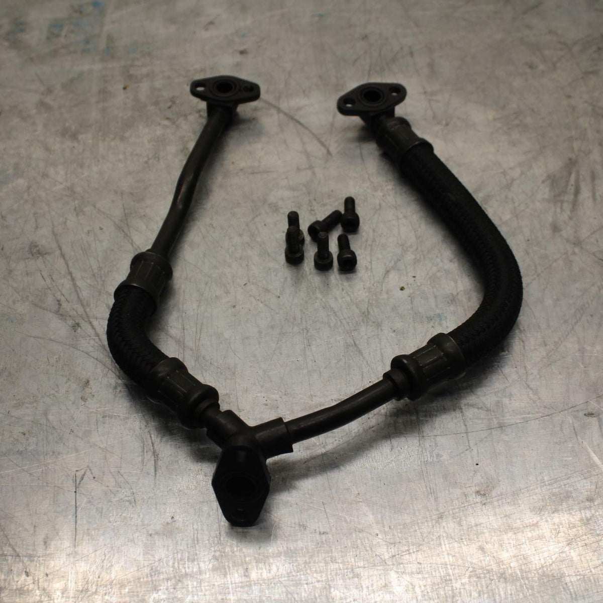86 SUZUKI GSXR1100 G ENGINE MOTOR OIL COOLER HOSES BB413 B