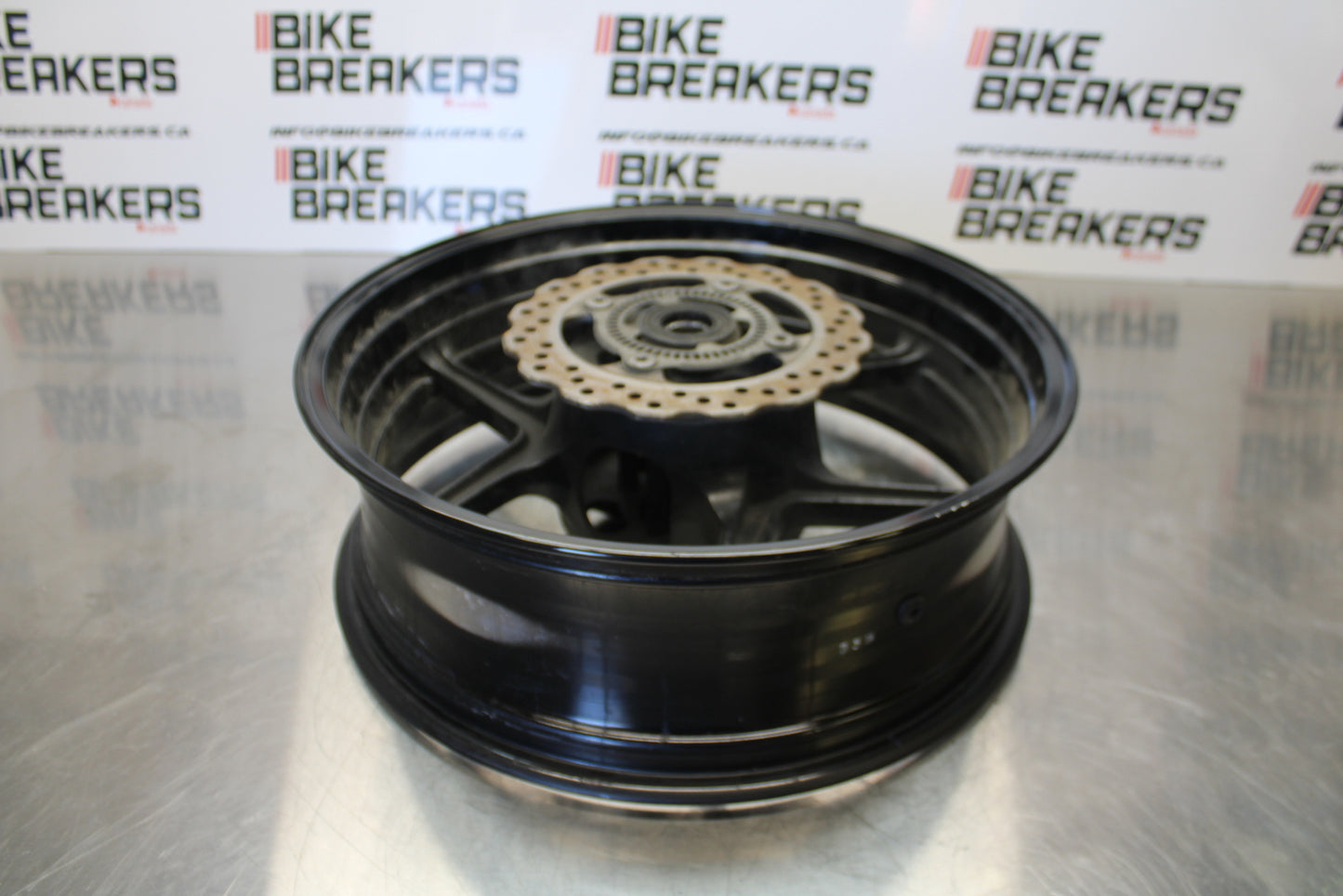 13-18 KAWASAKI NINJA ZX6R REAR WHEEL BACK RIM & ROTOR BB143