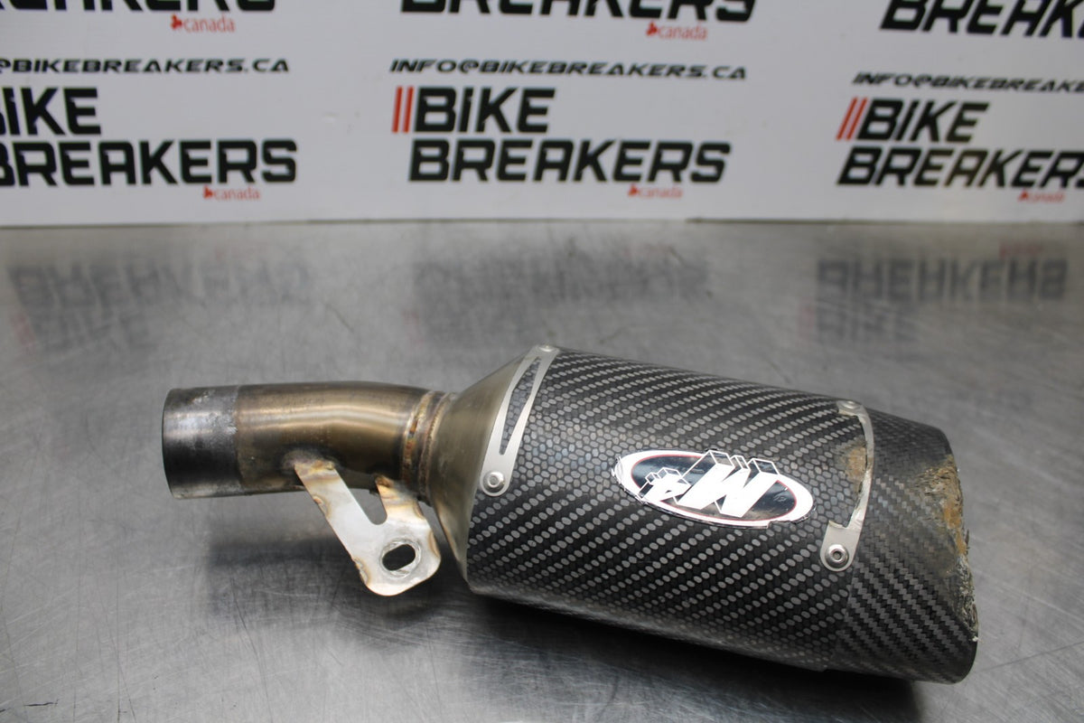 19-23 KAWASAKI NINJA ZX6R M4 EXHAUST PIPE MUFFLER SLIP ON CAN SILENCER BB188
