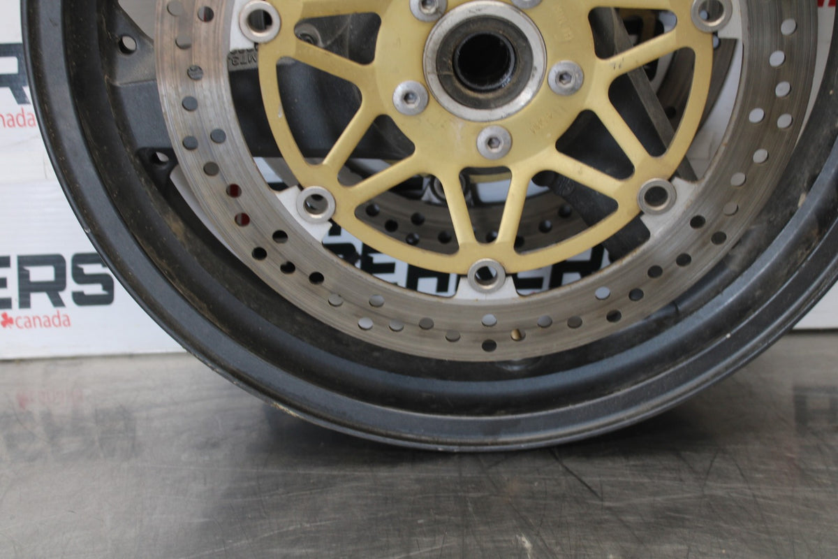 00-05 KAWASAKI NINJA ZX12R FRONT WHEEL FRONT RIM & ROTORS BB892