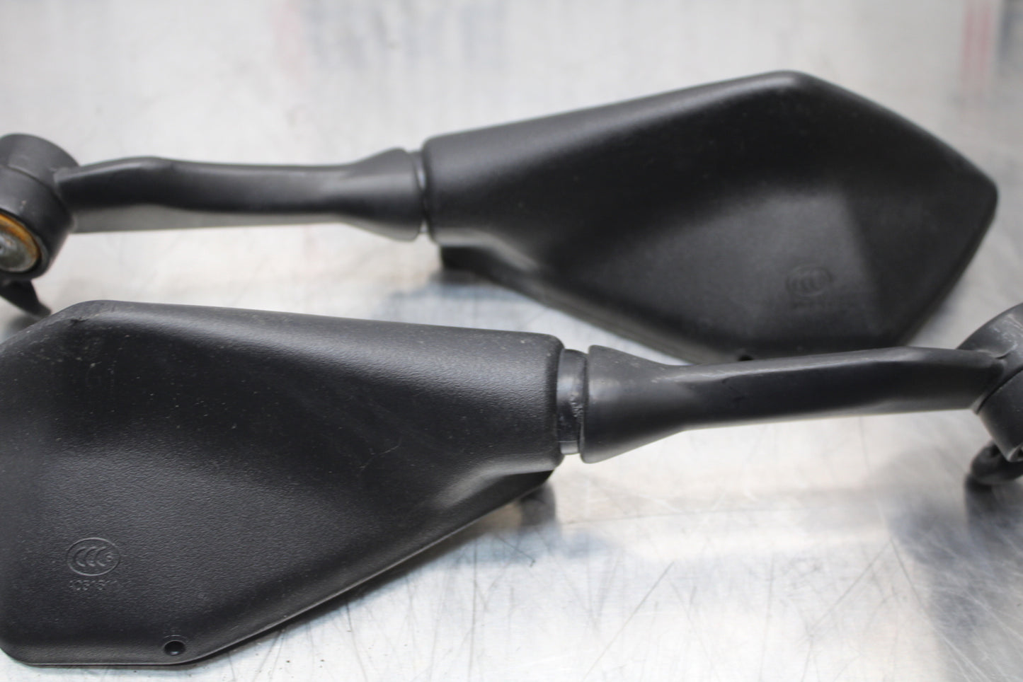 13-17 KAWASAKI NINJA ZX6R ZX636 ABS REAR VIEW MIRROR SET PAIR MIRRORS BB143