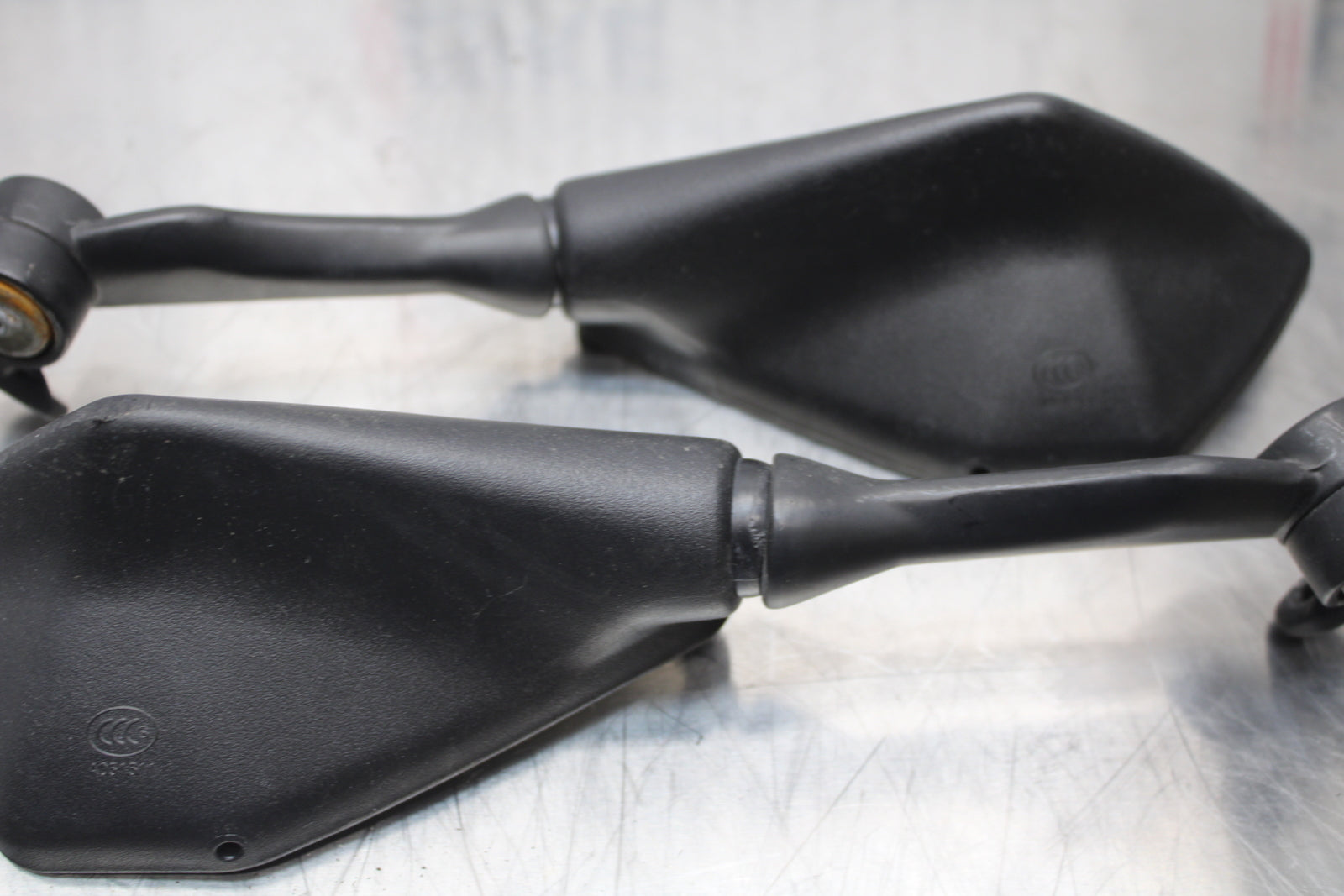 13-17 KAWASAKI NINJA ZX6R ZX636 ABS REAR VIEW MIRROR SET PAIR MIRRORS BB143