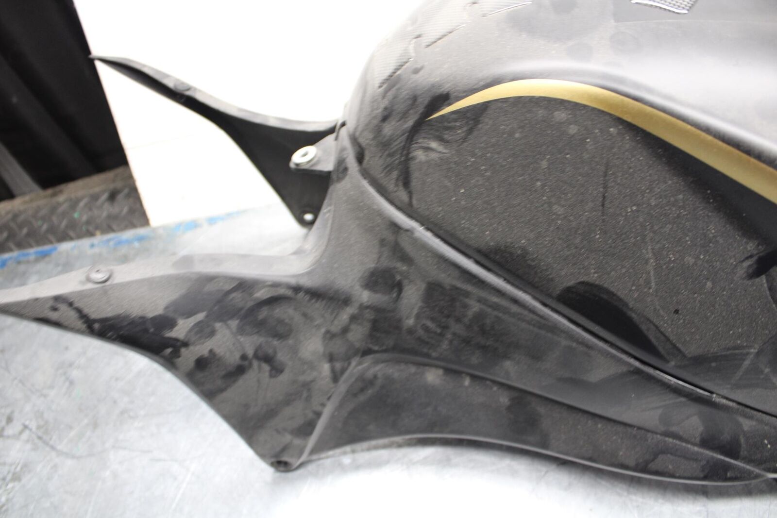 09-12 HONDA CBR600RR AFTERMARKET BLACK GAS TANK FUEL  COVER FAIRING COWL BB450