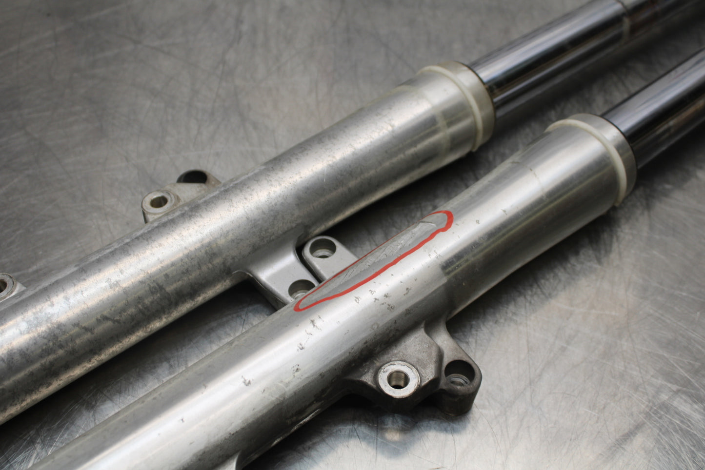 04 YAMAHA ROAD STAR XV1700A FRONT FORKS SHOCK SUSPENSION SET PAIR BB155