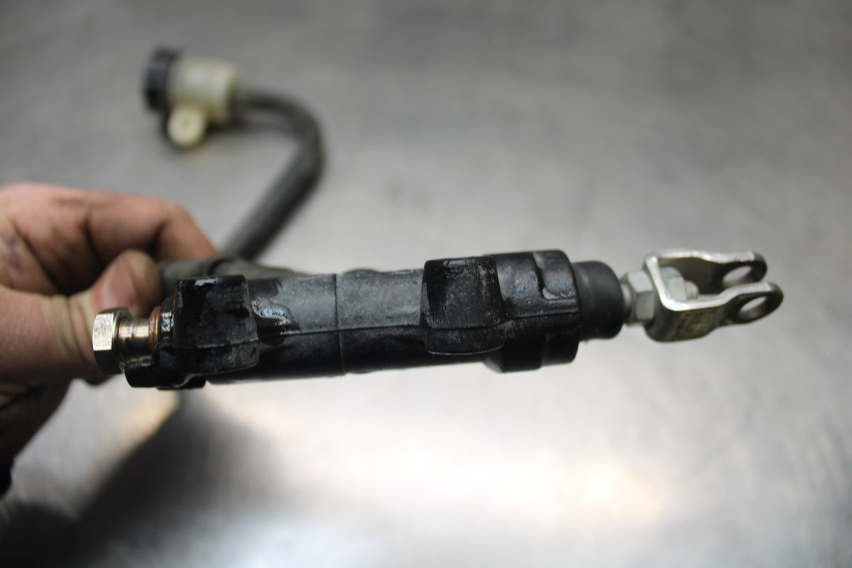 07-08 KAWASAKI NINJA ZX6R REAR BACK BRAKE MASTER CYLINDER W RESERVOIR BB855