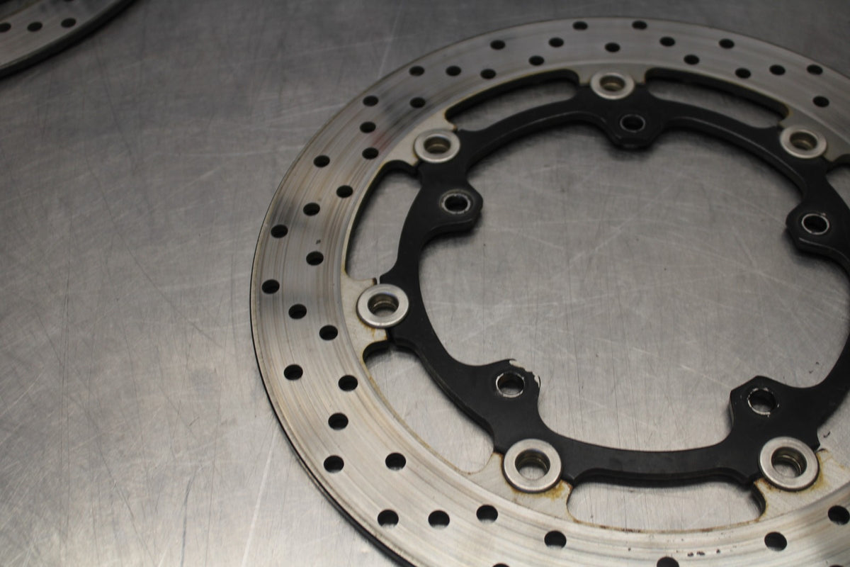 03-04 YAMAHA YZF R6S FRONT LEFT RIGHT BRAKE ROTORS DISCS BB890
