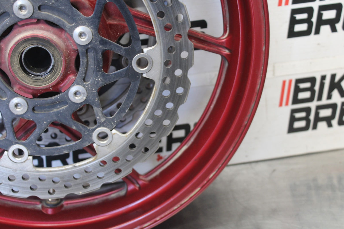 07-08 KAWASAKI NINJA ZX6R FRONT WHEEL FRONT RIM & ROTORS BB937