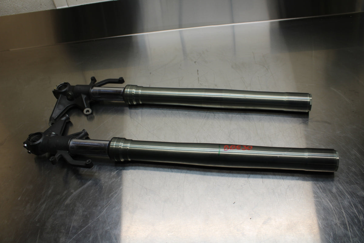 09-12 KAWASAKI NINJA ZX6R FRONT FORKS SHOCK  SET PAIR 44071-0633-828 B630