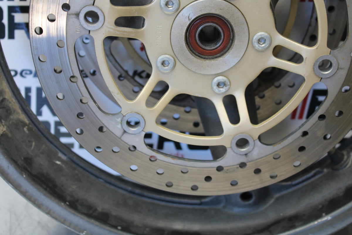 00 SUZUKI SV650 FRONT WHEEL FRONT RIM & ROTORS BB156