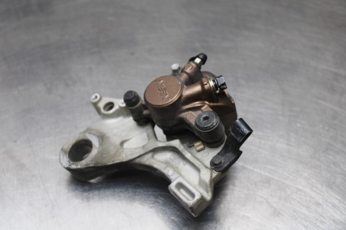 07-12 HONDA CBR600RR REAR BACK BRAKE CALIPER W MOUNT BRACKET BB812