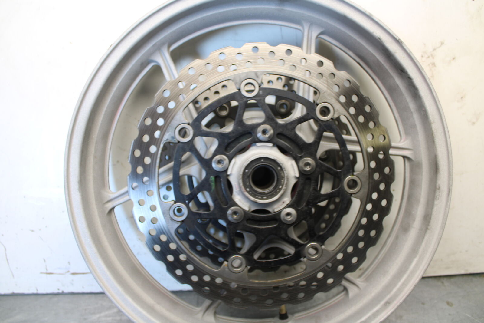 09-12 KAWASAKI NINJA ZX6R FRONT WHEEL AND LEFT RIGHT BRAKE ROTORS DISCS BB656