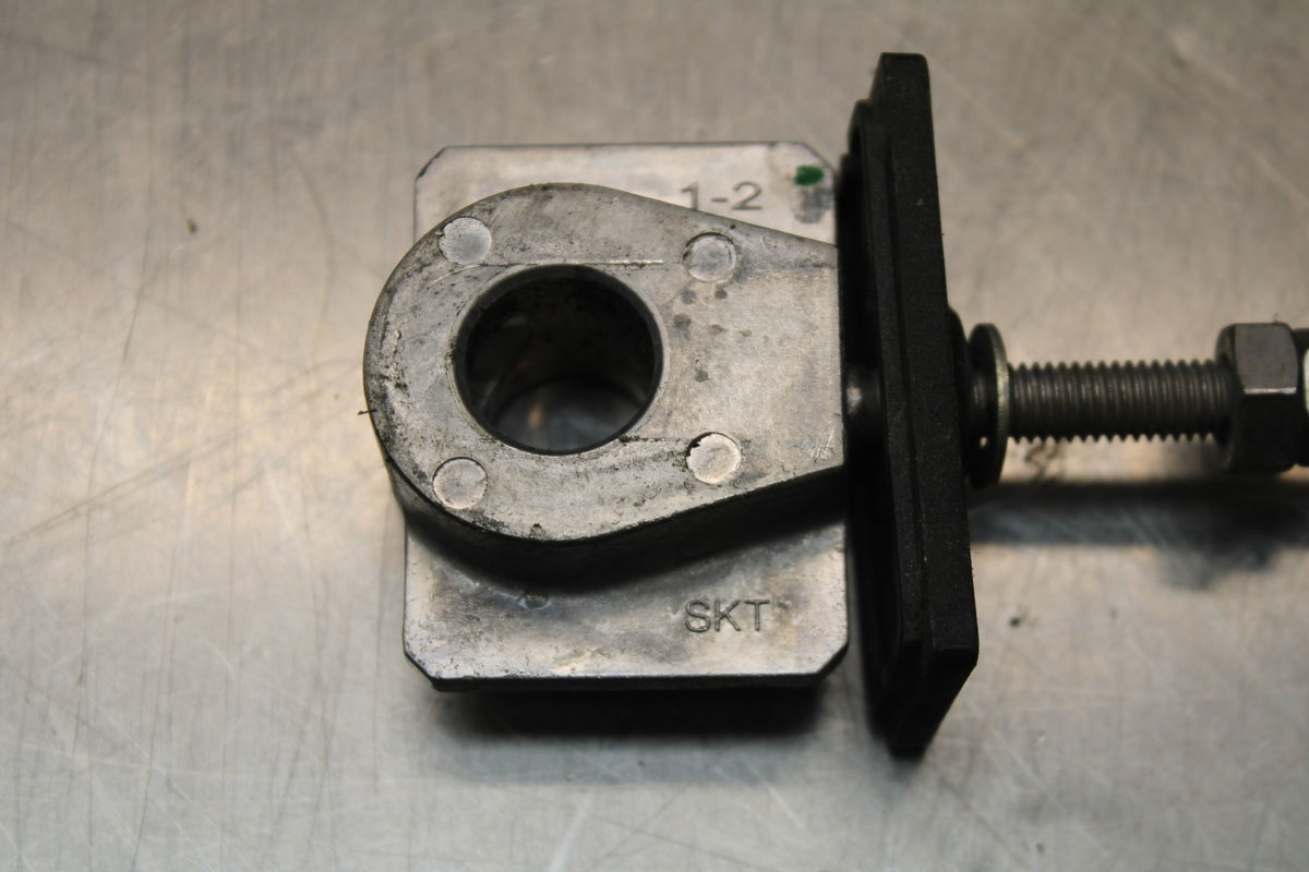18-26 KAWASAKI Z400 SWINGARM CHAIN TENSIONER ADJUSTMENT BRACKETS  BB852