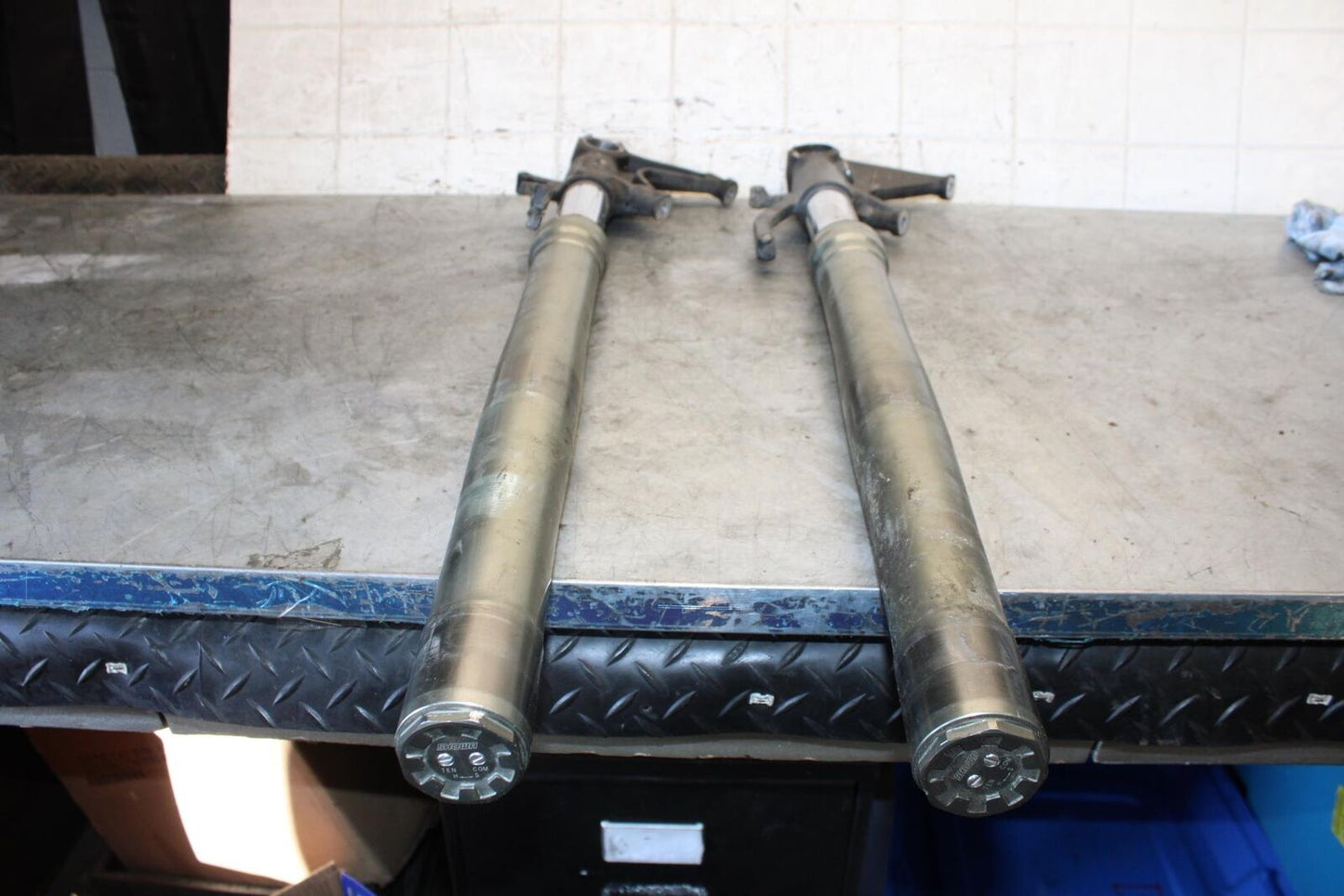 09-12 KAWASAKI NINJA ZX6R FRONT FORKS SHOCK SUSPENSION SET PAIR BB544