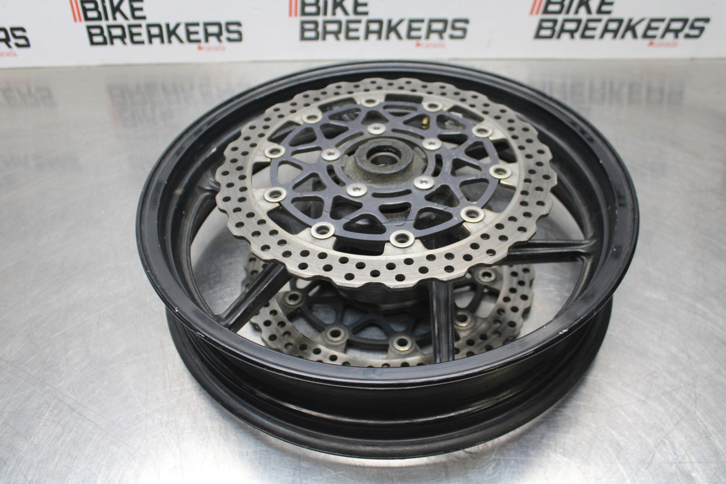 08 KAWASAKI NINJA ZX10R FRONT WHEEL FRONT RIM & ROTORS  BB201