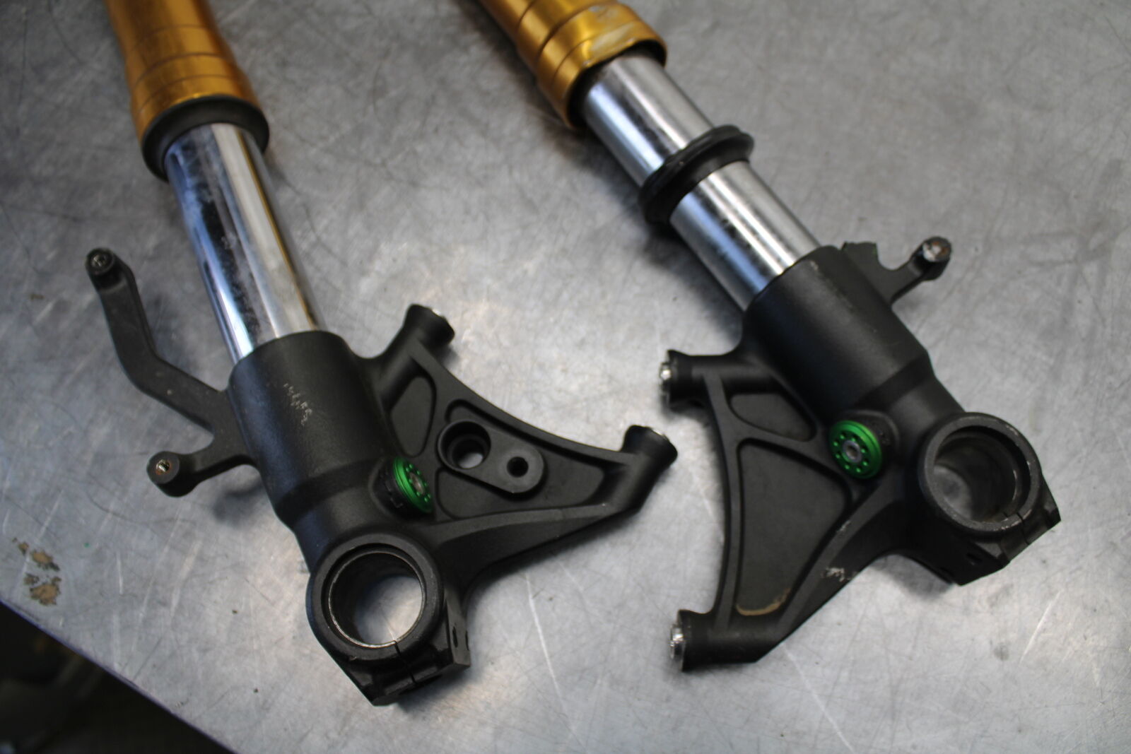 08-19 KAWASAKI NINJA ZX10R FRONT FORKS SHOCK SUSPENSION SET PAIR BB00