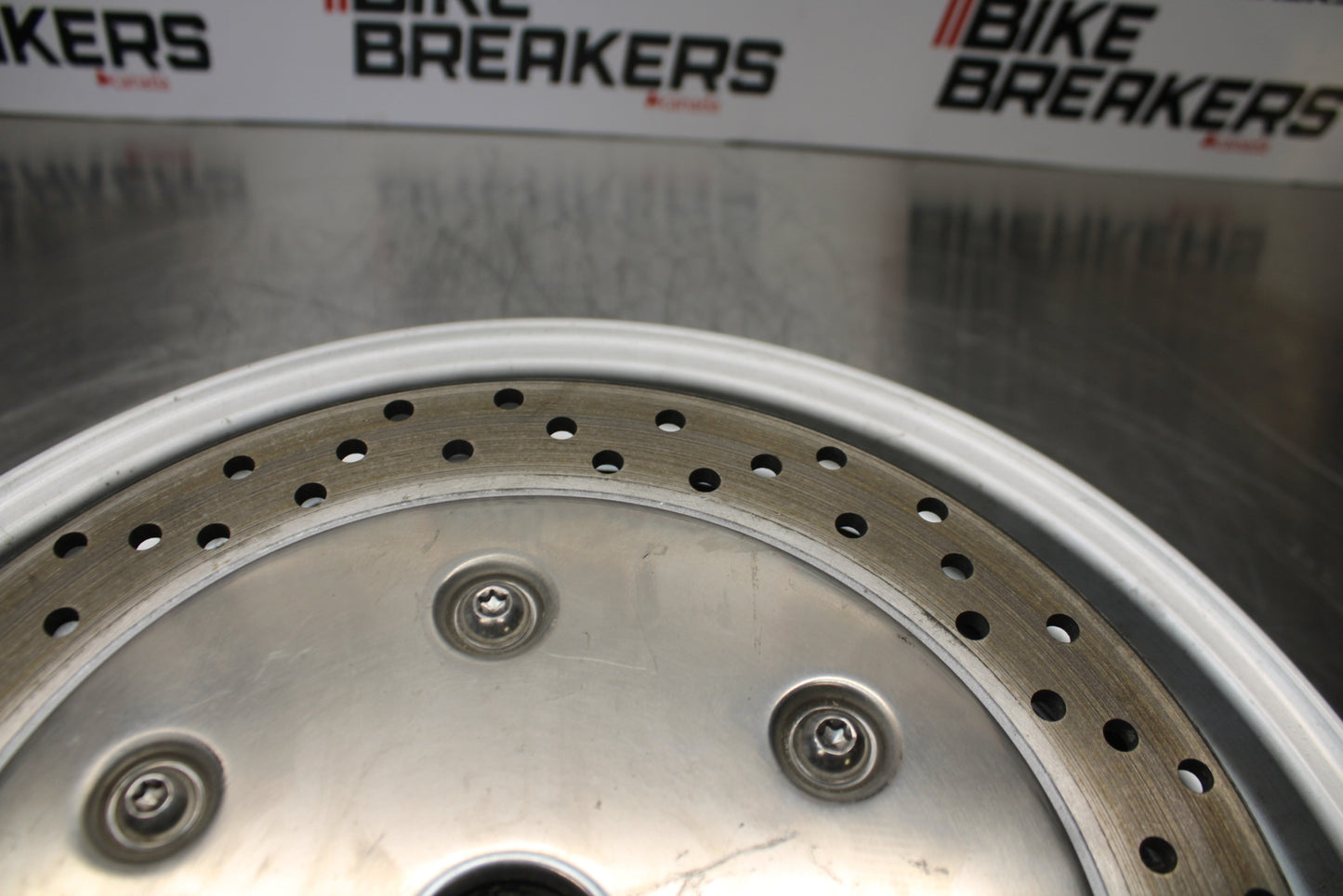 09 YAMAHA ROYAL STAR XVZ1300TF VENTURE FRONT WHEEL FRONT RIM & ROTORS BB151