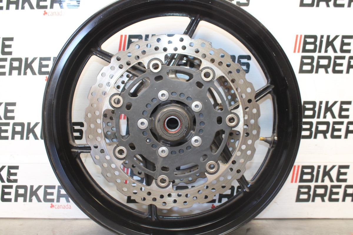12 KAWASAKI NINJA 650 EX650E FRONT WHEEL FRONT RIM & ROTORS