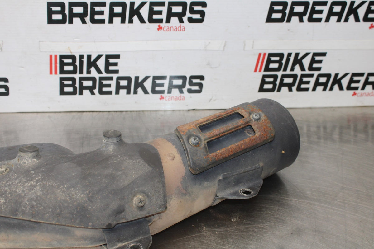 06 KAWASAKI KLR650 EXHAUST PIPE MUFFLER SLIP ON CAN SILENCER BB919