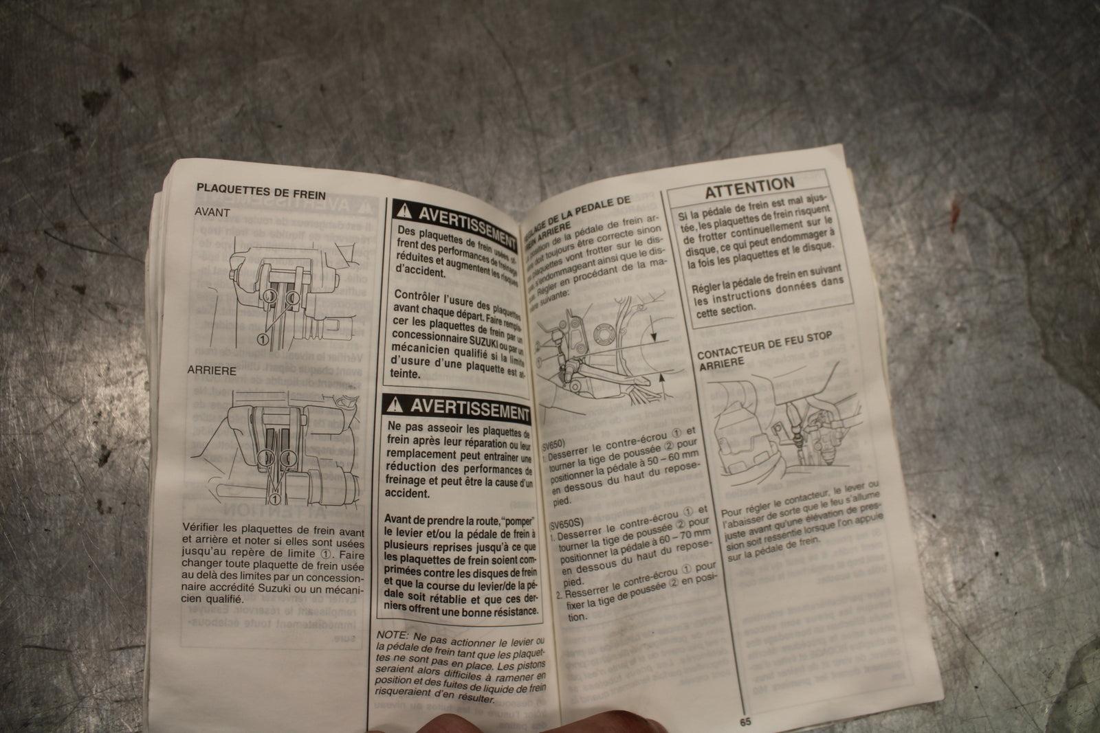 03 SUZUKI SV650S ORIGINAL OWNERS MANUAL BOOK BB130