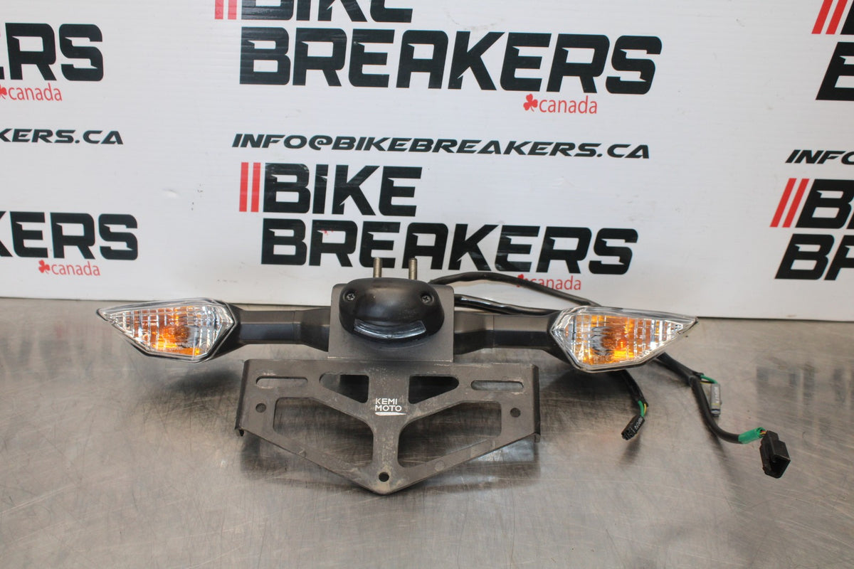 18-23 KAWASAKI NINJA 400 EX400 FENDER ELIMINATOR PLATE BRACKET & LIGHTS BB192
