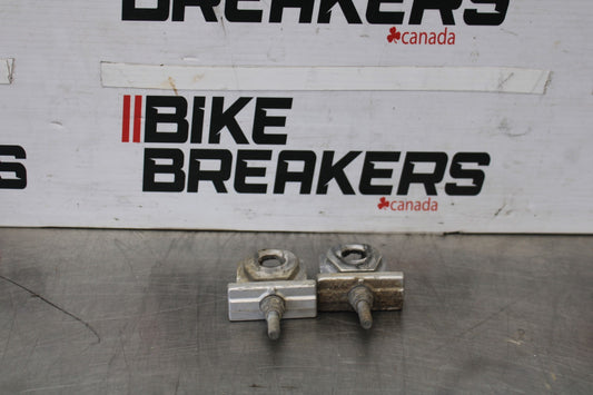 06 KAWASAKI KLR650 SWINGARM CHAIN TENSIONER ADJUSTMENT BRACKETS  BB919