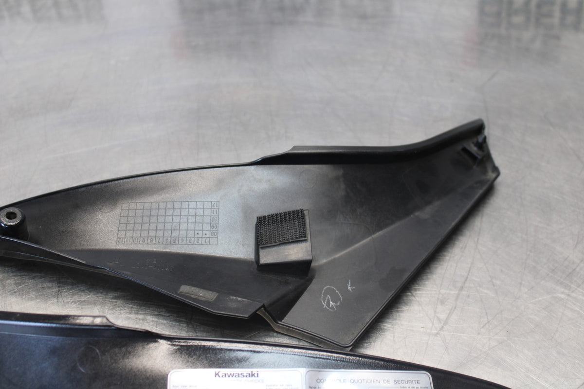 08 KAWASAKI NINJA ZX10R RIGHT LEFT FRONT SIDE SEAT PANELS COWLS FAIRINGS  BB902