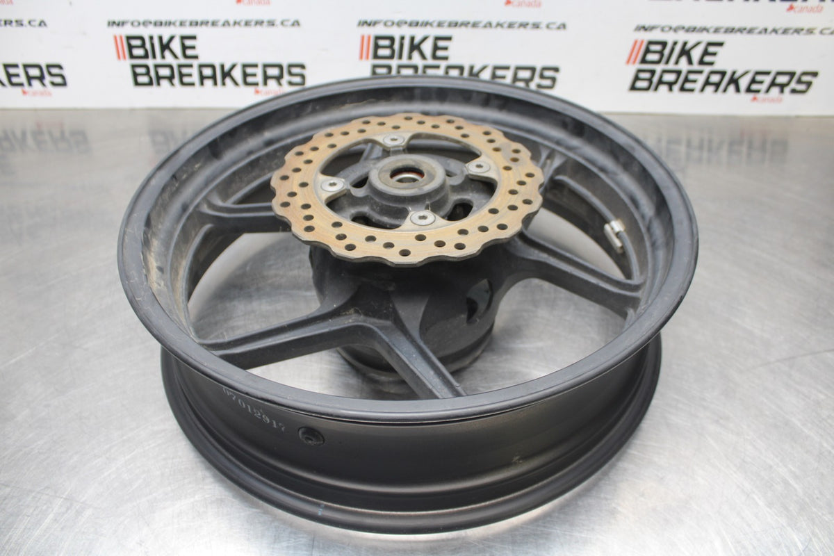 07 KAWASAKI NINJA 650 EX650 REAR WHEEL BACK RIM & ROTOR BB844