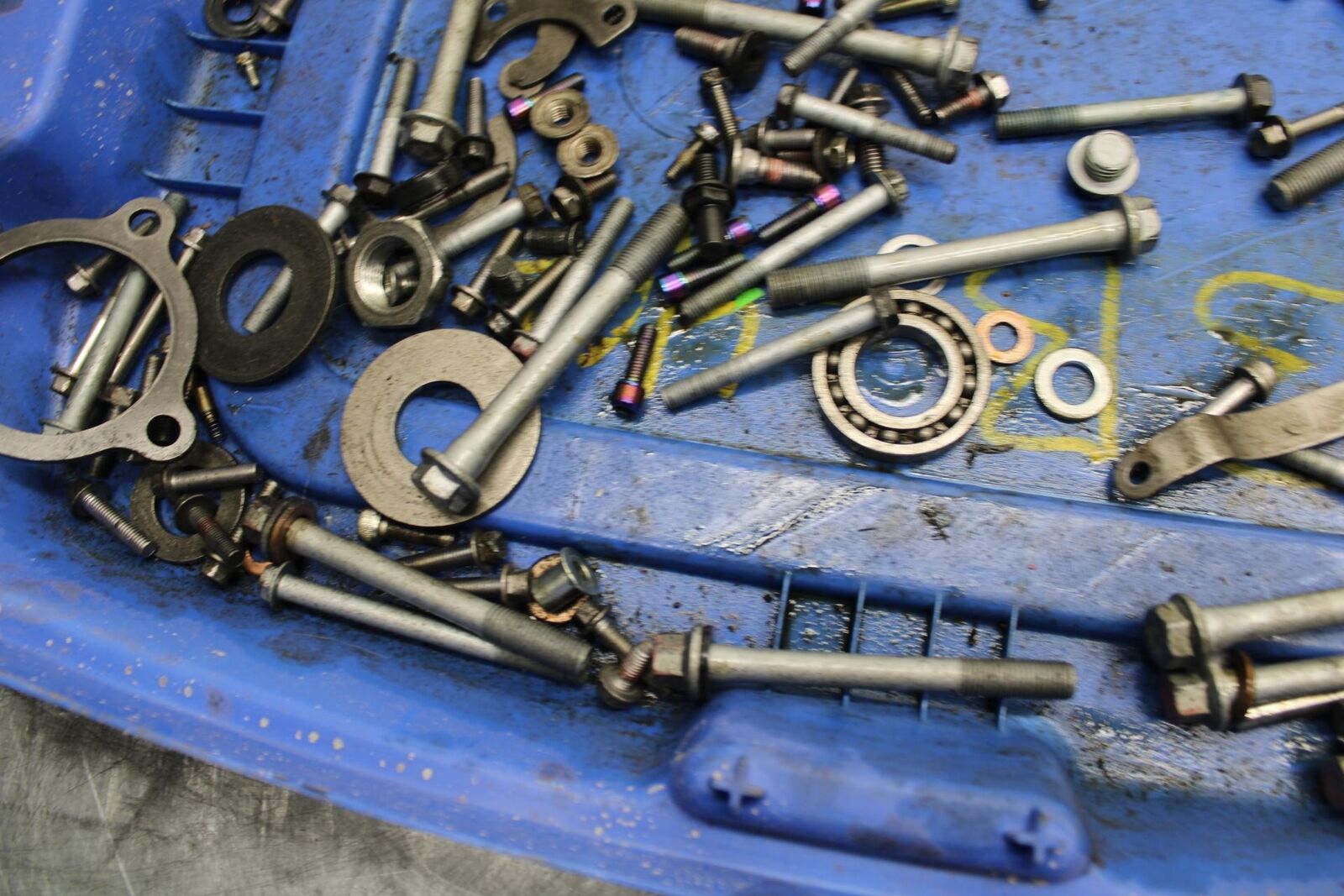 06-11 KAWASAKI  ZX-14R ENGINE LEFTOVER BOLTS HARDWARE MOTOR SCREWS BB478